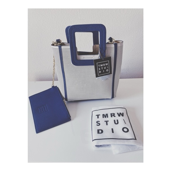 TMRW Handbags - TMRW Studio Perforated Square Handle Handbag